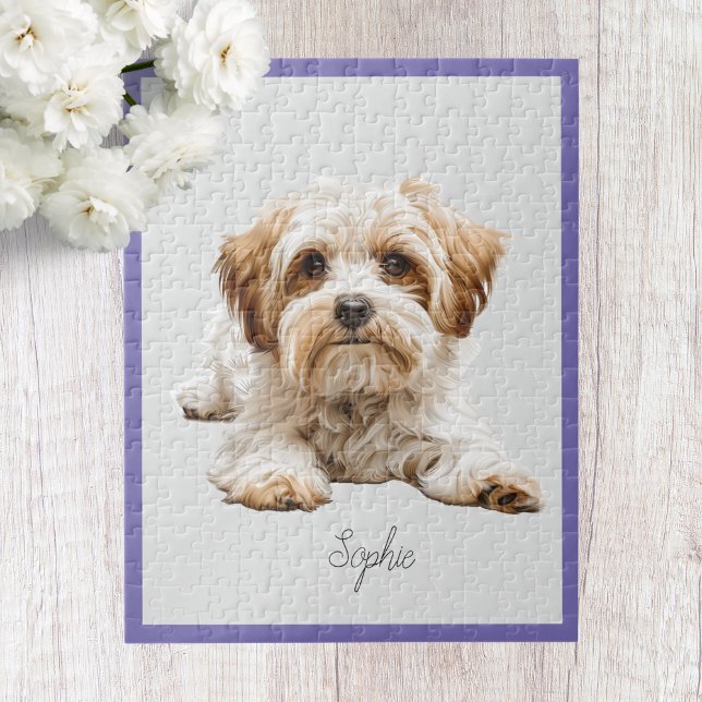 Cute Personalised Maltese Jigsaw Puzzle (Creator Uploaded)