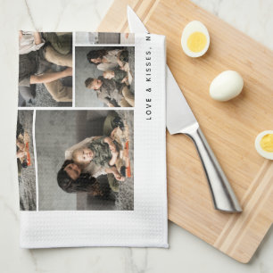 Cute Personalised Mothers Day Family Photo Tea Towel