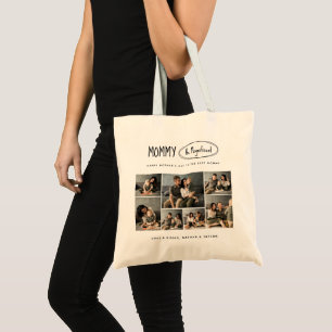 Cute Personalised Mothers Day Family Photo Tote Bag