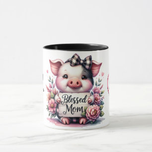 Cute Personalised Mother's Day Quote/Pig Mug