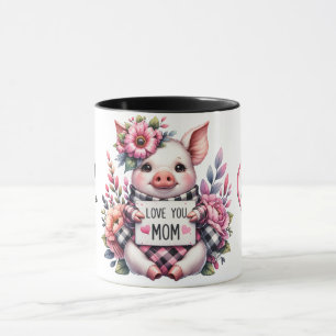 Cute Personalised Mother's Day Quote/Pig Mug