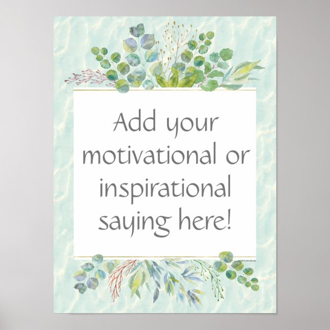 Cute Personalised Motivational/Inspirational Quote Poster (Front)