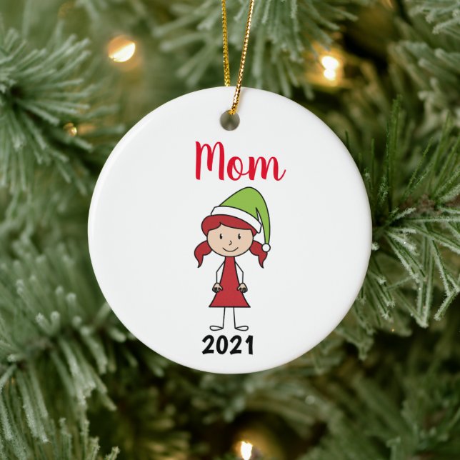cute personalised mum christmas ceramic tree decoration (Tree)