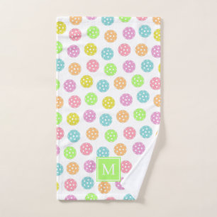 Cute Personalised Name Pickleball Balls Hand Towel