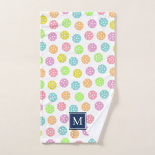 Cute Personalised Name Pickleball Balls Hand Towel