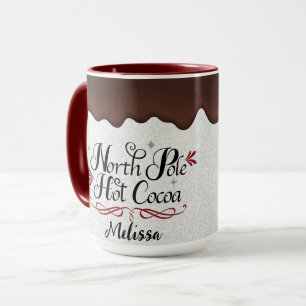 Cute Personalised North Pole Hot Cocoa Mug