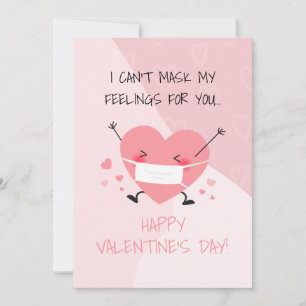 Cute Personalised Pandemic Valentine's Day Heart Holiday Card