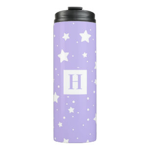 Cute Personalised Pastel Star Pattern Thermal Tumbler