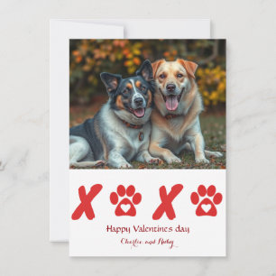 Cute Personalised Pet Lover’s Valentine’s Day  Holiday Card