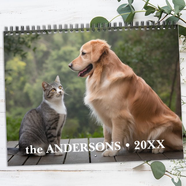 Cute Personalised Pet Lovers Family Dog 2026 Photo Calendar (Creator Uploaded)
