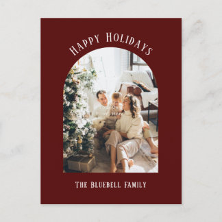 Cute Personalised Photo Happy Holidays Card. Postcard