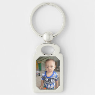 Cute personalised photo Kids Modern Key Ring