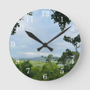 Cute Personalised Photo Nautical nursery Round Clock