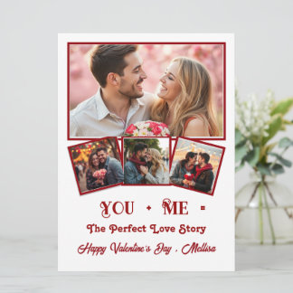 Cute Personalised Photo Valentine's Day Holiday Card