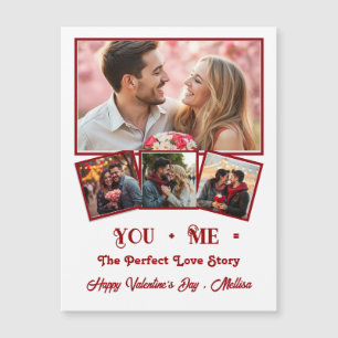 Cute personalised Photo Valentine's day magnetic 