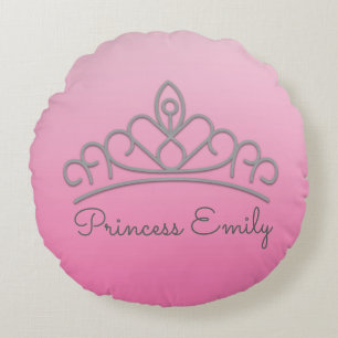 Cute Personalised Pink Princess Tiara Pillow