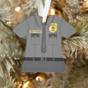 Cute Personalised Police Officer Ornament