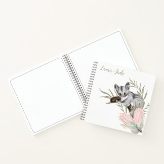 Cute Personalised Possum Notebook