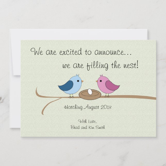 Cute Personalised Pregnancy Announcement (Front)