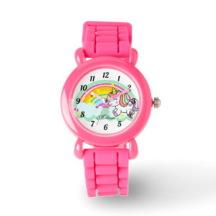 Cute Personalised Rainbow Unicorn Watch