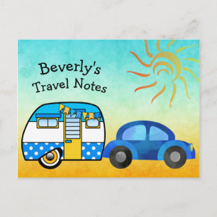 Cute Personalised Road Trip Postcard