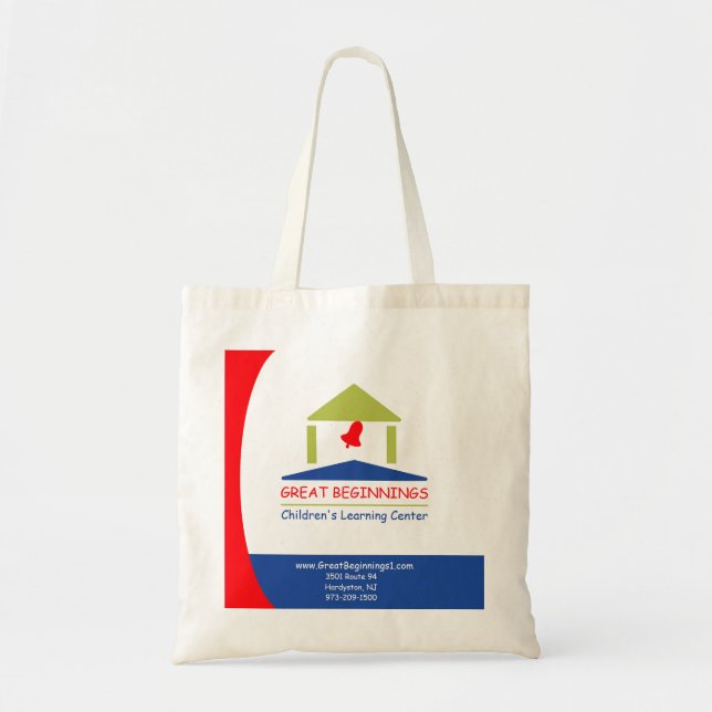 Cute Personalised School with School Bell Tote Bag (Front)