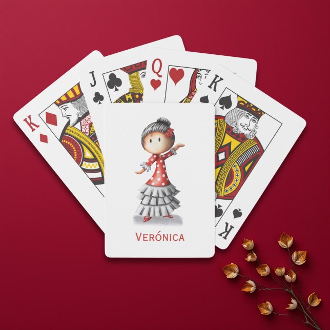 Cute Personalised Sevillana Dancer Playing Cards (Creator Uploaded)