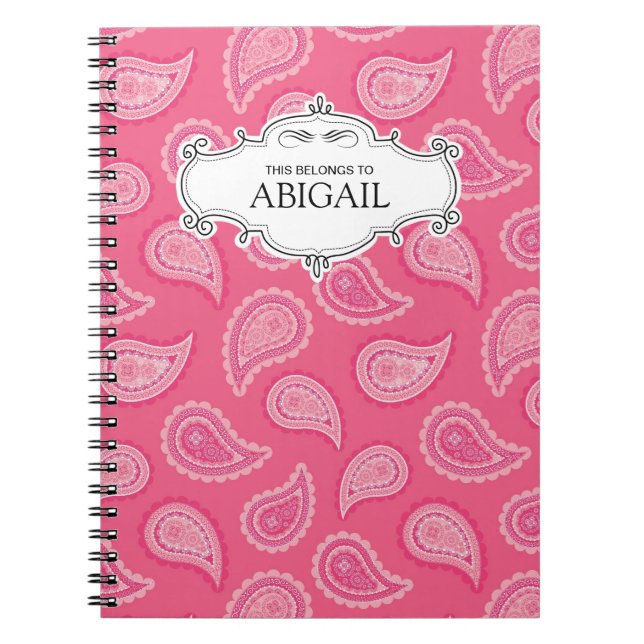 Cute Personalised Spiral Bound Notebooks (Front)
