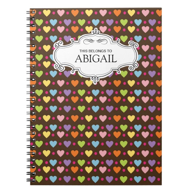 Cute Personalised Spiral Bound Notebooks (Front)