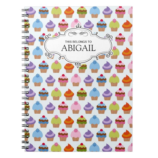 Cute Personalised Spiral Bound Notebooks (Front)
