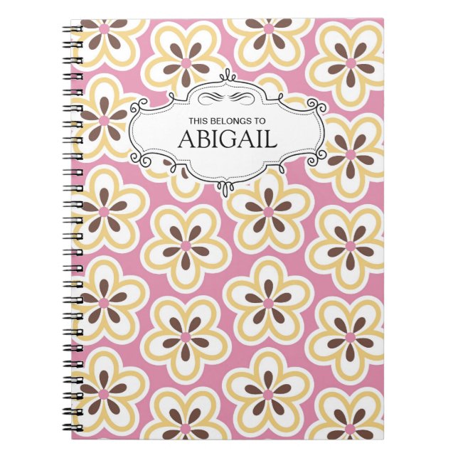 Cute Personalised Spiral Bound Notebooks (Front)