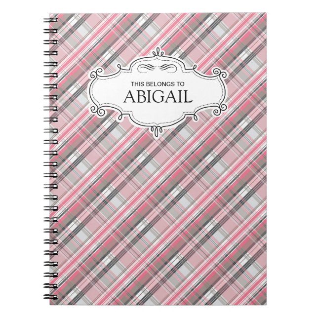 Cute Personalised Spiral Bound Notebooks (Front)