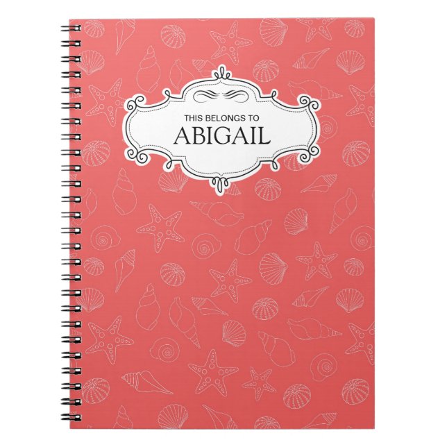 Cute Personalised Spiral Bound Notebooks (Front)