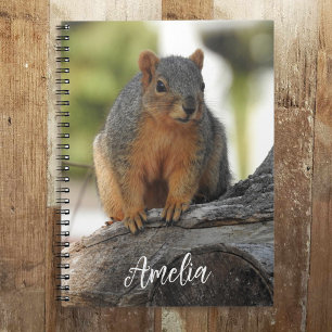 Cute Personalised Squirrel Notebook