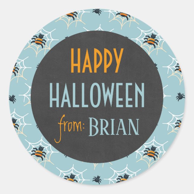 Cute Personalised Sticker for Halloween (Front)