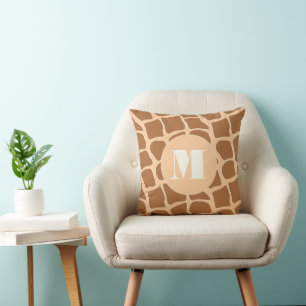 Cute Personalised Stylised Giraffe Pattern Pillow