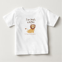 Cute Personalised T-shirt with lion, the king