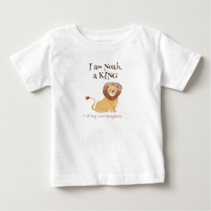 Cute Personalised T-shirt with lion, the king