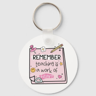 Cute Personalised Teacher  Key Ring