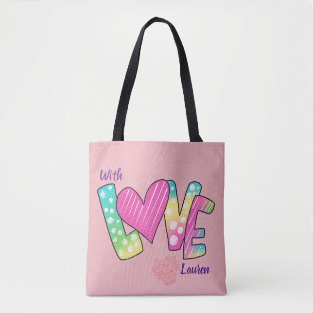 Cute Personalised Tote Bag (Front)