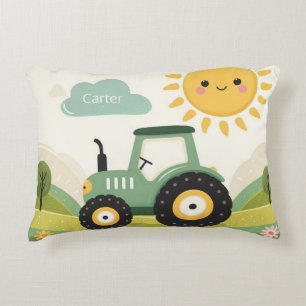 Cute, personalised tractor/farm decorative cushion