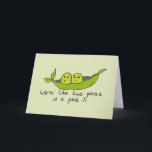Cute personalised two peas in a pod greeting card<br><div class="desc">This greeting card makes the perfect card for your best friend/ sister. The inside of the card is fully customisable helping to make this gift even more personal.</div>