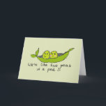 Cute personalised two peas in a pod greeting card<br><div class="desc">This greeting card makes the perfect card for your best friend/ sister. The inside of the card is fully customisable helping to make this gift even more personal.</div>