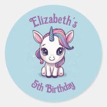 Cute Personalised Unicorn Party Favour, Invitation