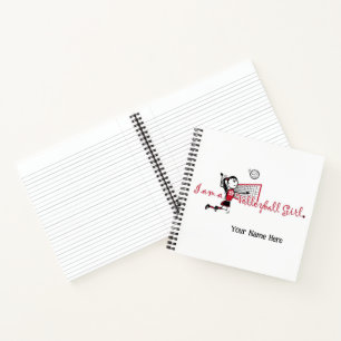 Cute Personalised Volleyball  Notebook