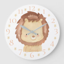 Cute Personalised Watercolor Baby Lion with Name