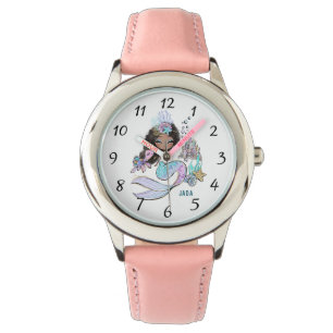 Cute Personalised Watercolor Mermaid Kingdom Watch