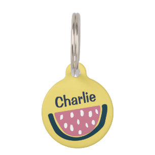 Cute Personalised Watermelon Art Pet Tag
