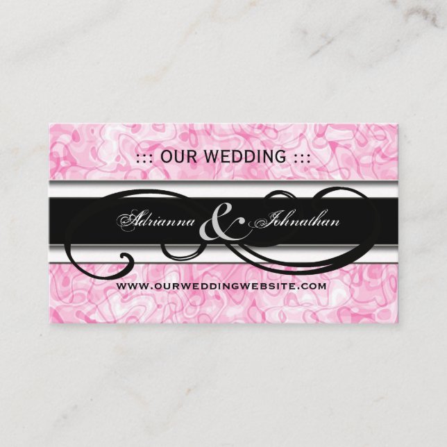 Cute Personalised Wedding Website Cards (Front)