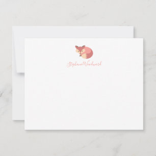 Cute Personalised Woodland Fox Card